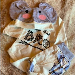 lil bro elephant outfit set